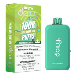 Drip'n Daily by Envi 30ML Disposable Vape - 100K Puffs - Just Apple Kiwi