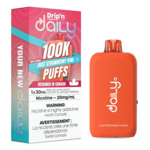 Drip'n Daily by Envi 30ML Disposable Vape - 100K Puffs - Just Strawberry Kiwi