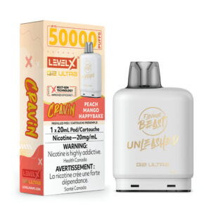 Flavour Beast Level X G2 Ultra Pod - 50k Puffs  – Cravin' Peach Mango Happybake